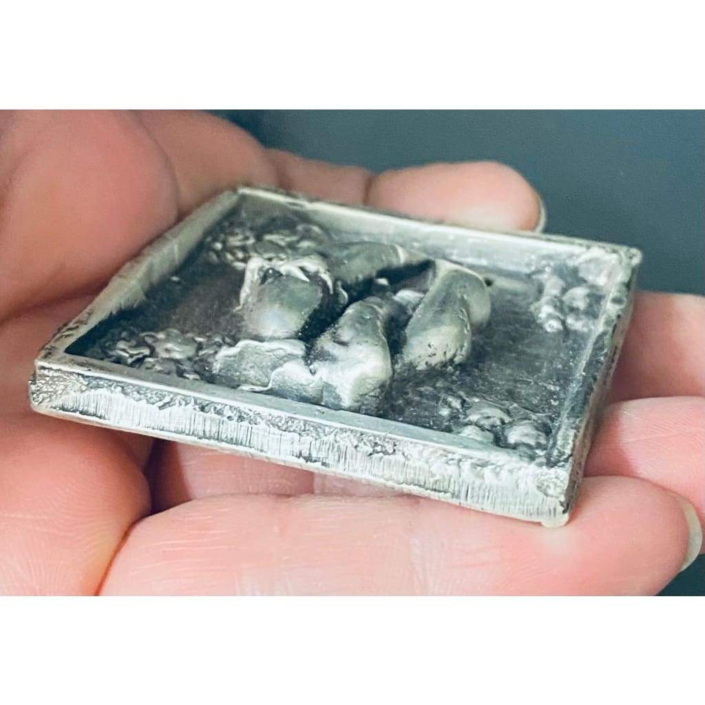 @3 Troy Oz MK BarZ Vampiress Lips by Sarah Richter Framed 2D Sand Cast Relief.999 FS