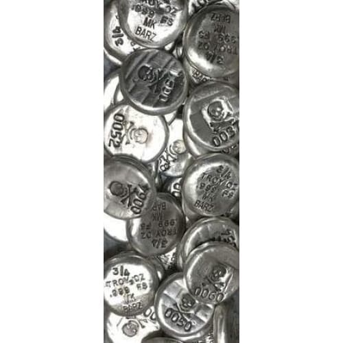3/4 Ozt MK BarZ Shipwreck Rounds Stamped.999 FS. Fractional Series
