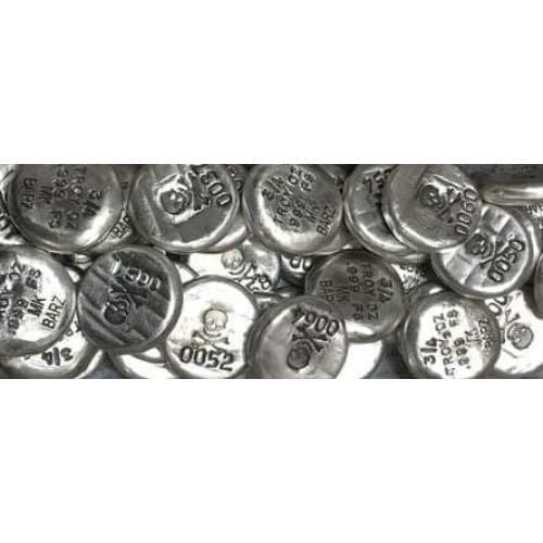3/4 Ozt MK BarZ Shipwreck Rounds Stamped.999 FS. Fractional Series