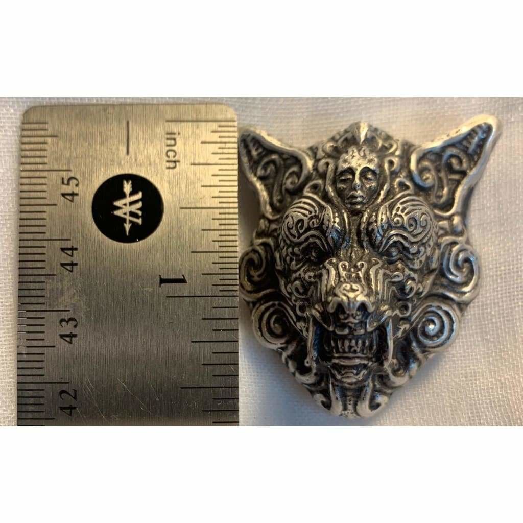 4.5 Troy Oz. MK BarZ Mythical She-Wolf Sand Cast.999 FS