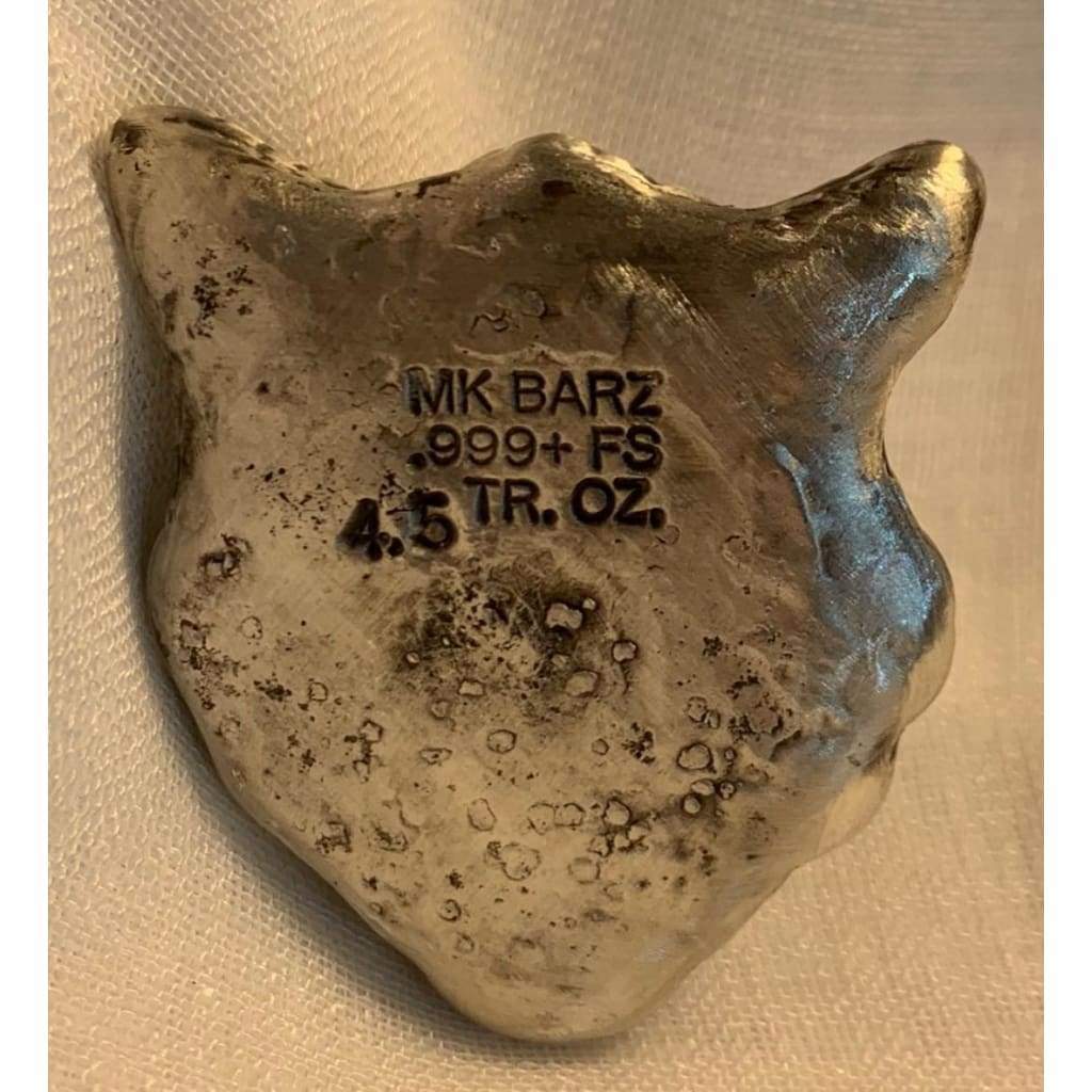 4.5 Troy Oz. MK BarZ Mythical She-Wolf Sand Cast.999 FS