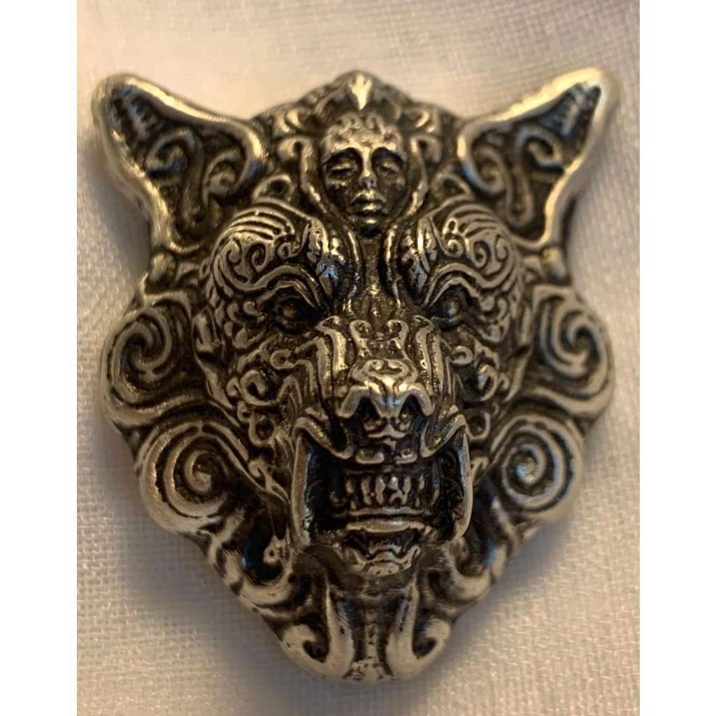 4.5 Troy Oz. MK BarZ Mythical She-Wolf Sand Cast.999 FS