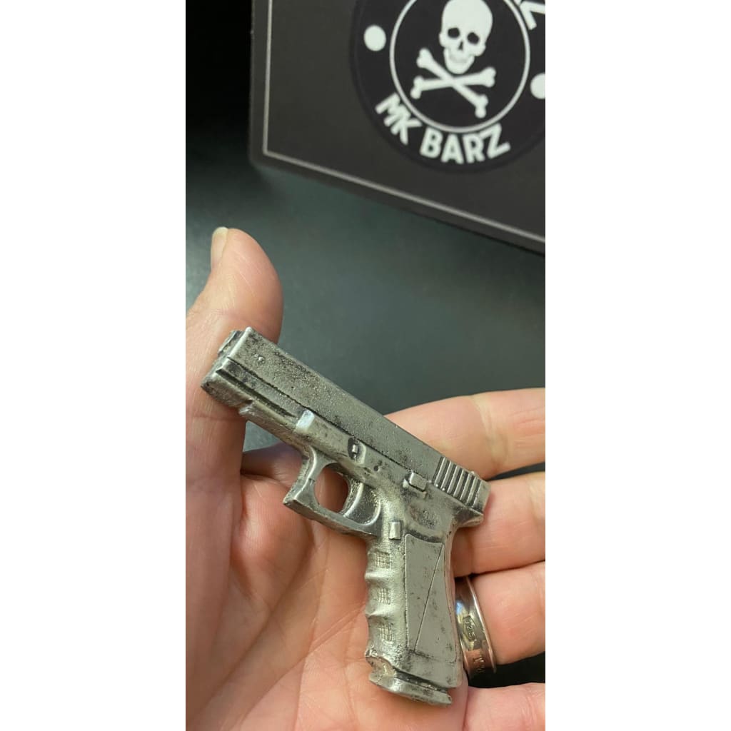 @4.82 Troy Oz MK BarZ 3D Glock 2 Part Sand Cast.999 FS