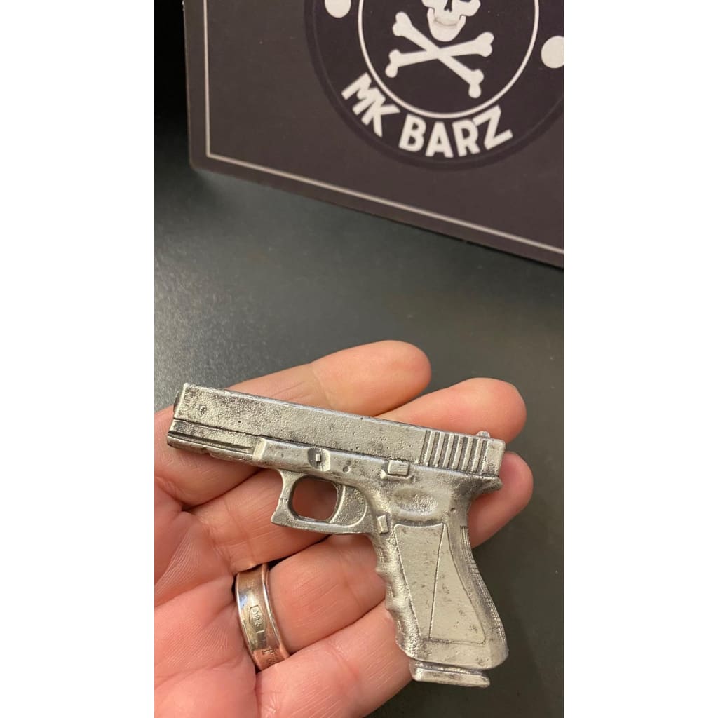 @4.82 Troy Oz MK BarZ 3D Glock 2 Part Sand Cast.999 FS