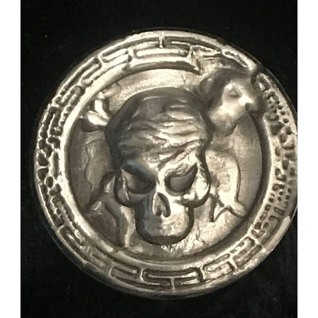 4 oz MK BarZ Buried Treasure-Shipwreck Pirate Hand Poured LTD Round.999FS