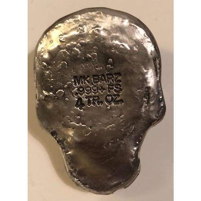 4 Oz MK BarZ Sinister Skull“ Hand Poured.999 FS Bar