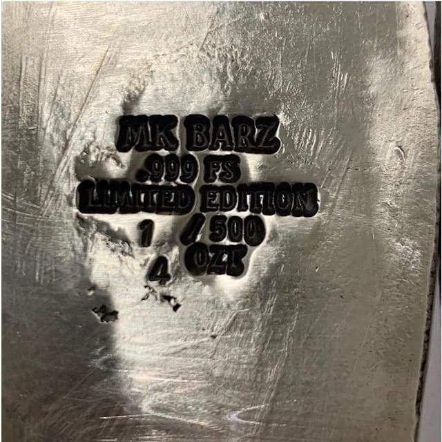 4 Ozt MK BarZ "JOLLY ROGER" Garbage Pail Kids LTD Bar .999 FS - MK BARZ AND BULLION