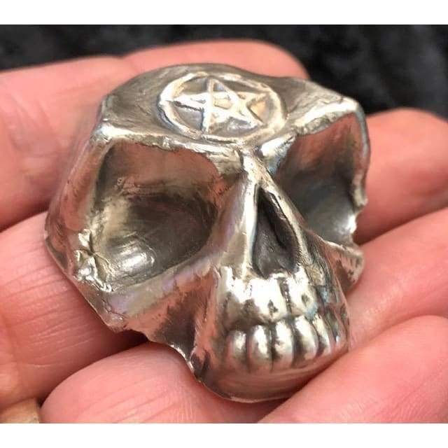 4 Ozt MK BarZ Lil Chaos Skull Hand Poured.999 FS