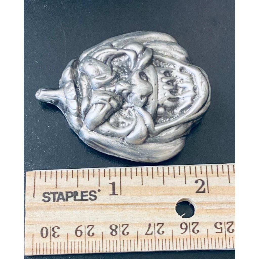 @4 Troy Oz MK BarZ Evil Jack O’ Lantern 2D Sand Cast.999 Fine Silver