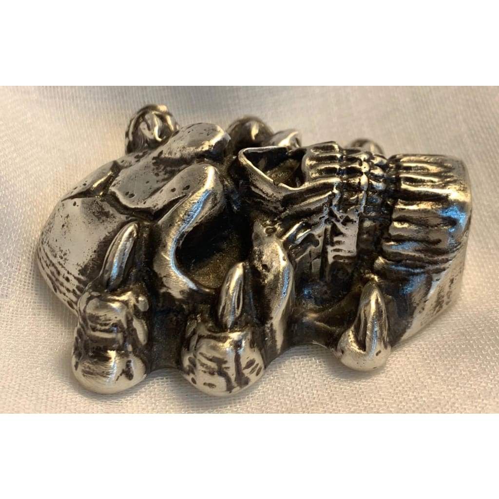 4 Troy Oz. MK BarZ  "Skull & Bones Gauntlet"  Sand Cast .999 FS - MK BARZ AND BULLION