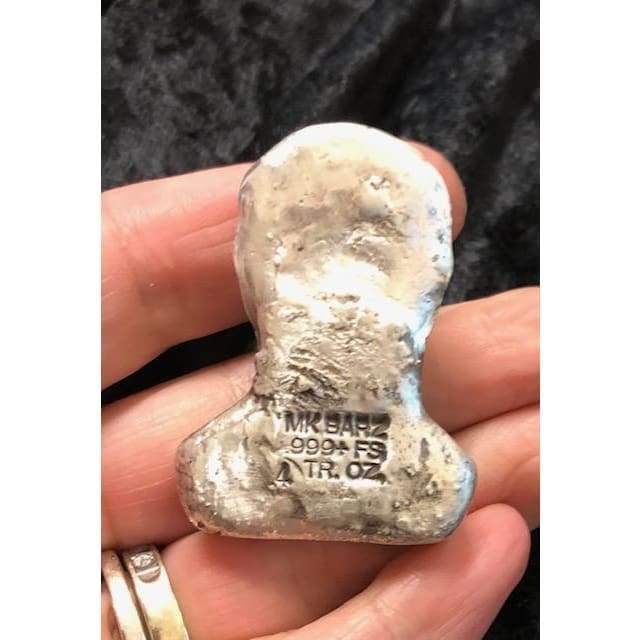 4 Troy Oz Trump-Make America Great Hand Poured.999 Fine Silver