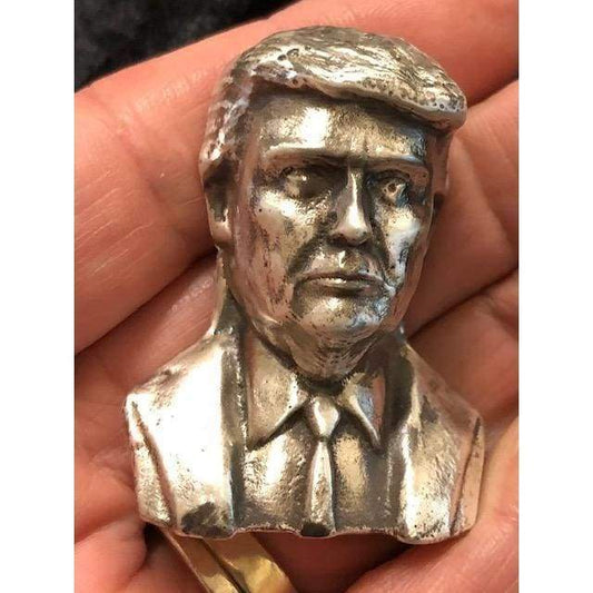 4 Troy Oz Trump-Make America Great Hand Poured.999 Fine Silver