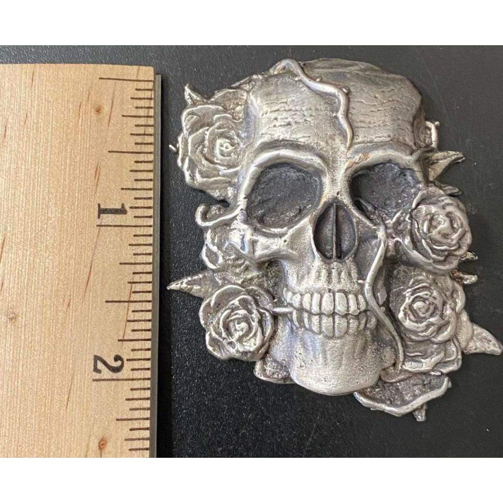@5.2 Oz MK BarZ Deadly Rose Skull Sand Casted 2D LTD.999 FS
