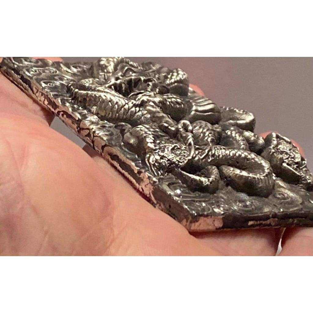@5.24Oz MK BarZ Dragon’s Nest 2D High Relief Sand Cast Bar.999 Fine Silver