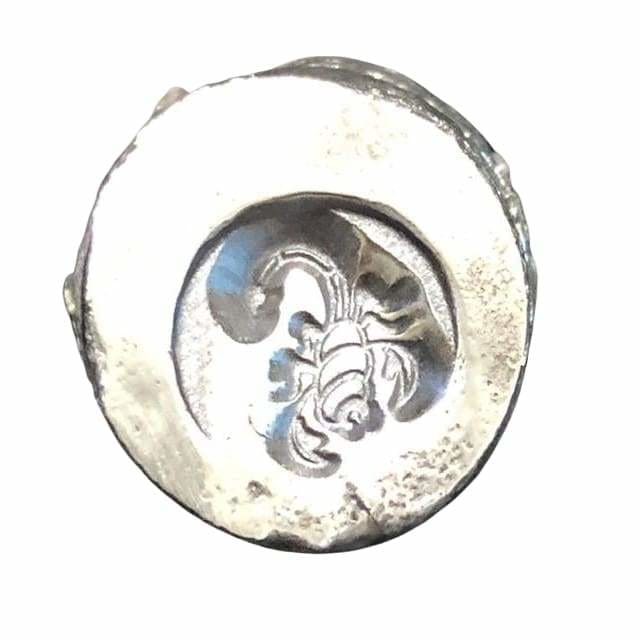 .5 oz MK BarZ Mini Chunk Round-Scorpion Hand Poured Bar.999FS