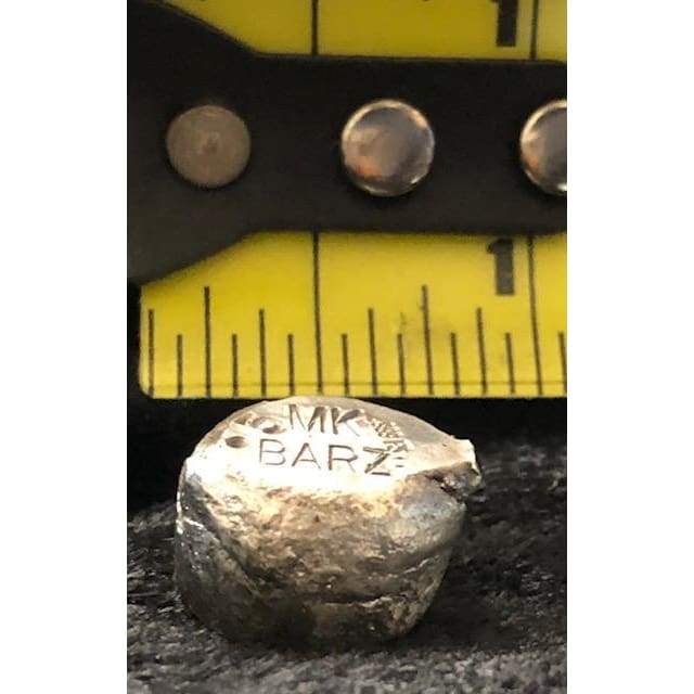 .5 oz  MK BarZ "Mini Chunk Round-Scorpion" Hand Poured Bar .999FS - MK BARZ AND BULLION