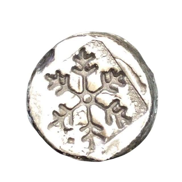 .5 oz  MK BarZ "Mini Chunk Round-Snow Flake" Hand Poured Bar .999FS - MK BARZ AND BULLION
