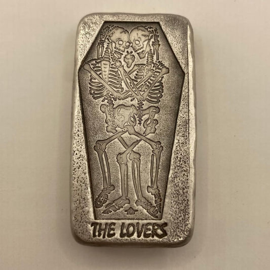 5 Oz MK BarZ The Tomb of Lovers Stamped Bar.999 FS