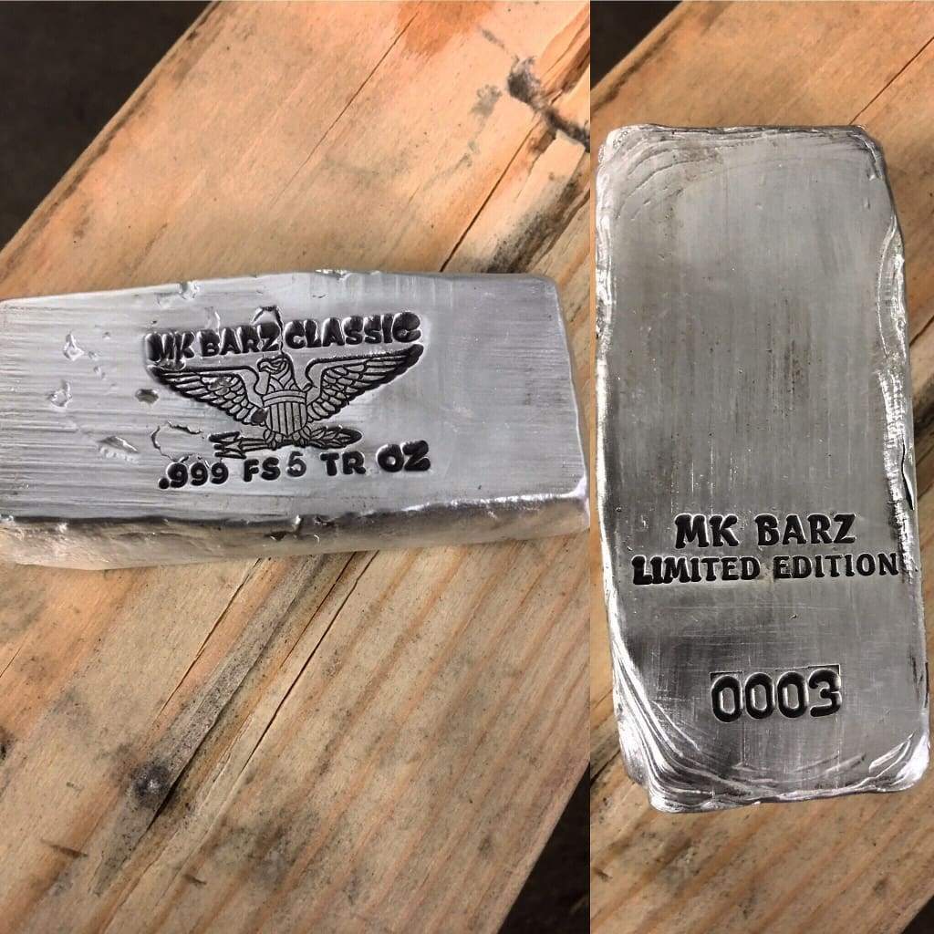5 ozt MK BarZ.999 FS Classic Eagle Stamped Bar
