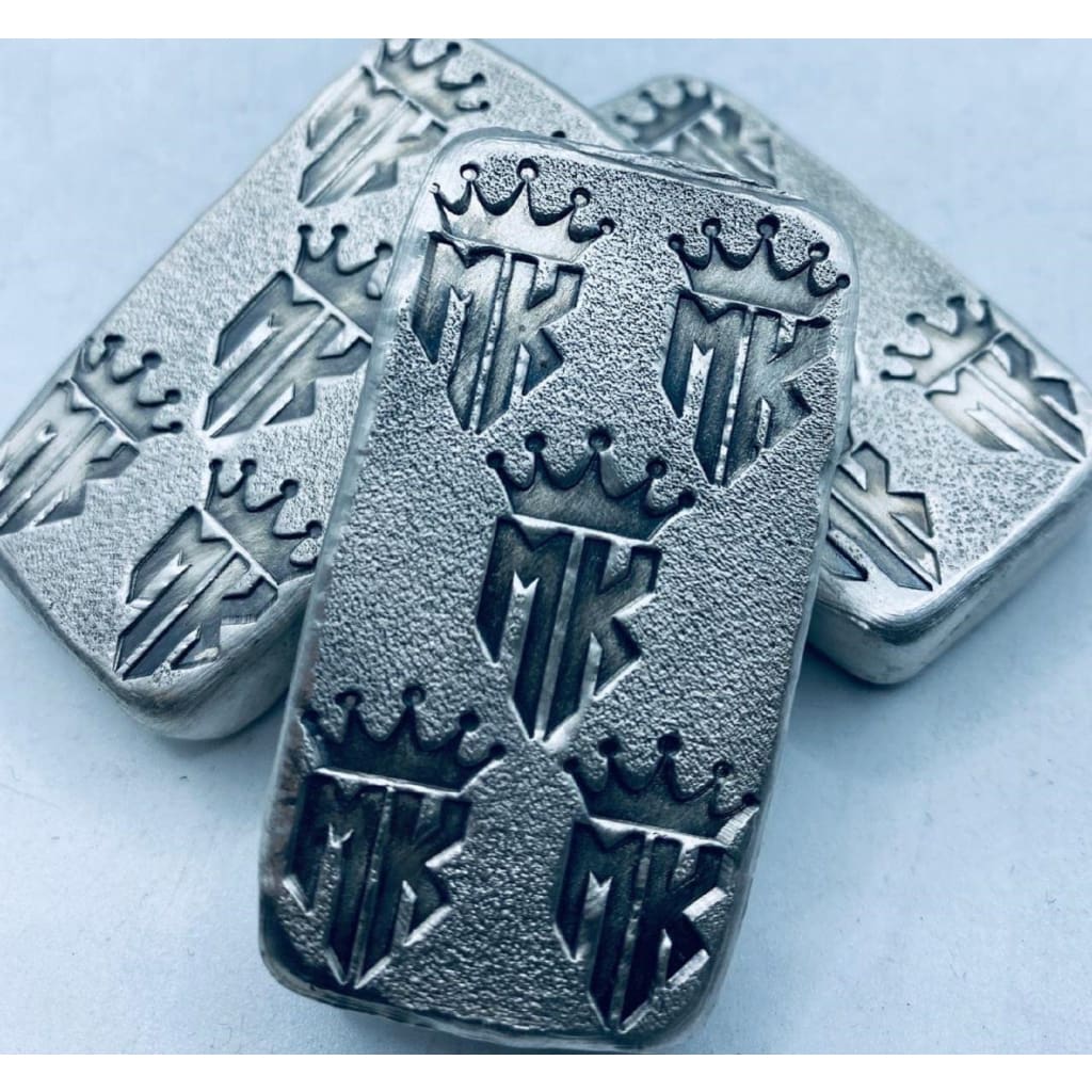 5 Ozt MK BarZ Angel of Independence Monogrammed Weight Bar.999 Fine Silver