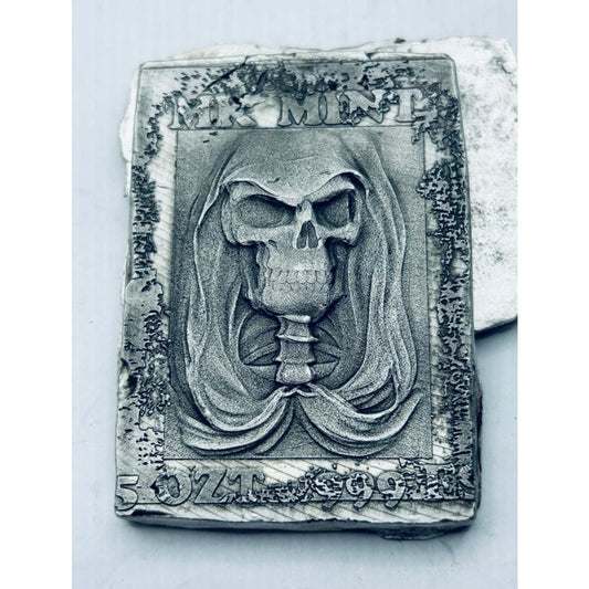 5 Ozt MK BarZ Grave Digger Skull Bar.999 FS