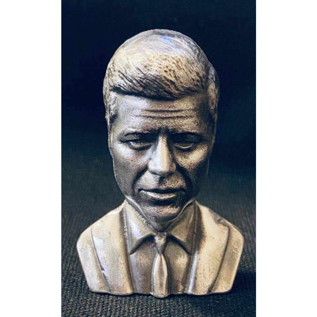 5 Ozt MK BarZ JFK-John F Kennedy Jr. Ask Not... Hand Poured Bust.999 Fine Silver