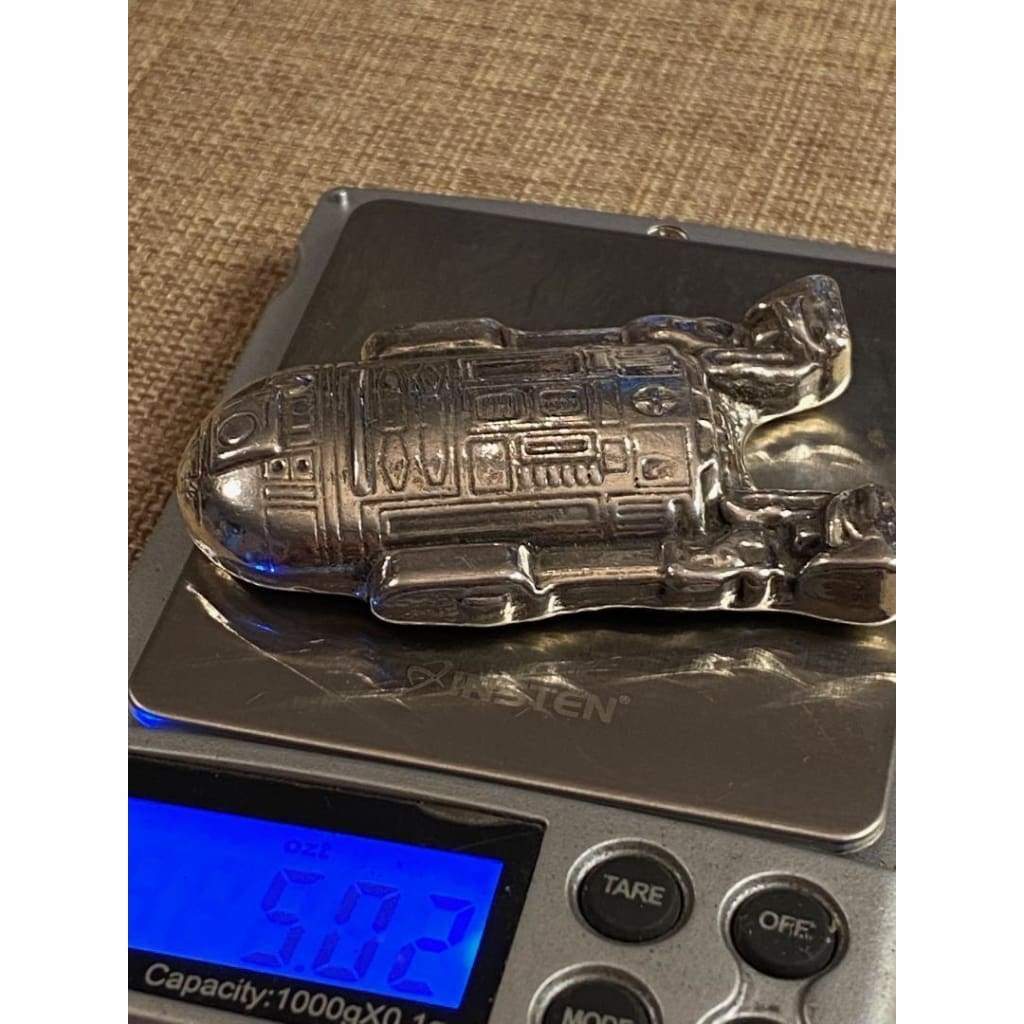 5 Ozt MK BarZ R2D2 Sand Cast Bar.999 Fine Silver