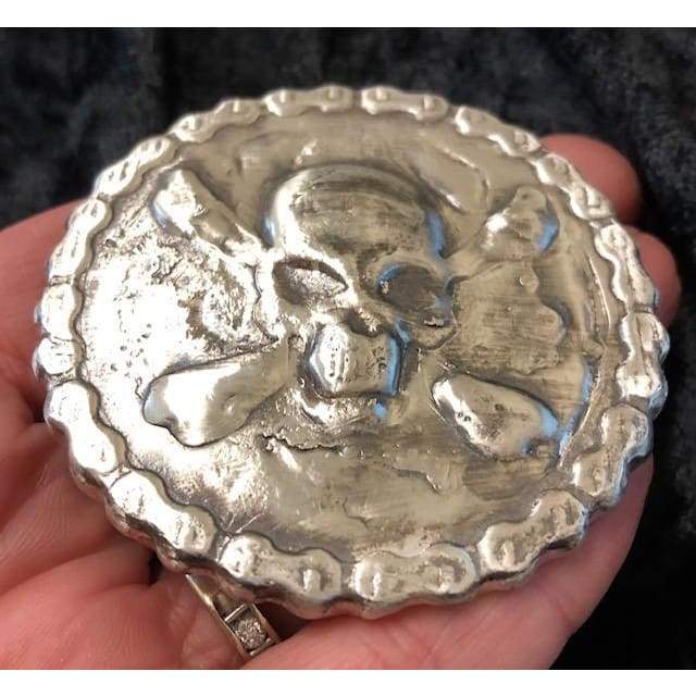5 Troy Oz. MK BarZ "Chain Gang Pirate" Hand Poured Round LTD .999 FS - MK BARZ AND BULLION