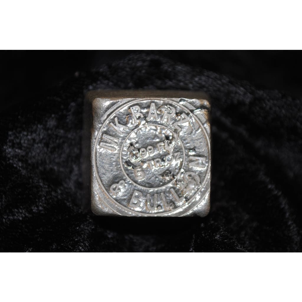 5 Troy Oz. MK BarZ Logo Cube Stamped.999 FS
