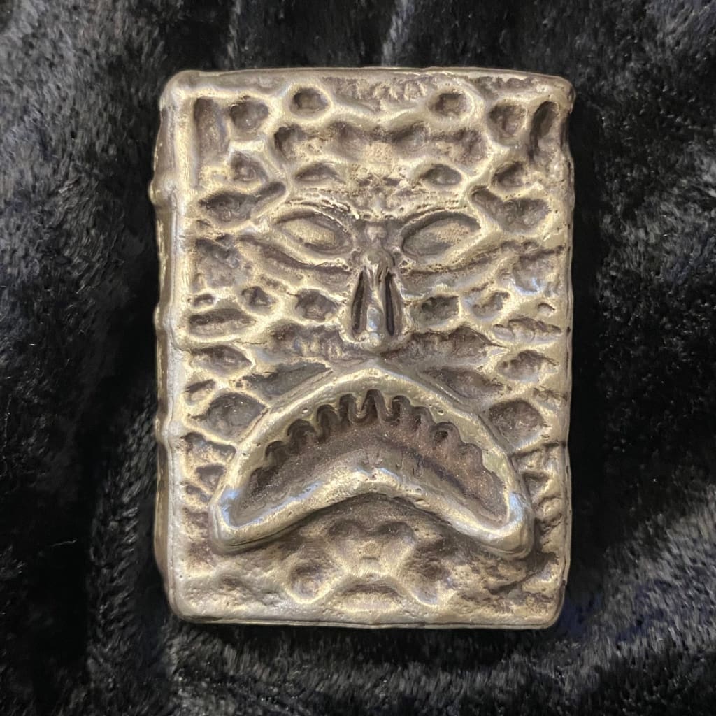 5 Troy Oz MK BarZ Necronomicron- Book of the Dead Hand Poured.999 FS