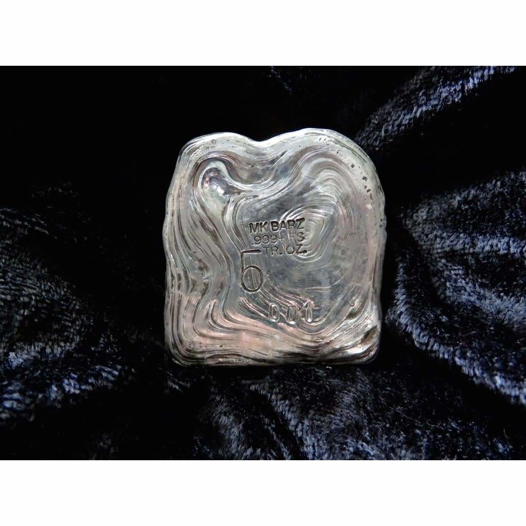 5 Troy Oz. MK BarZ Skull Graveyard Sand Cast LTD.999 FS