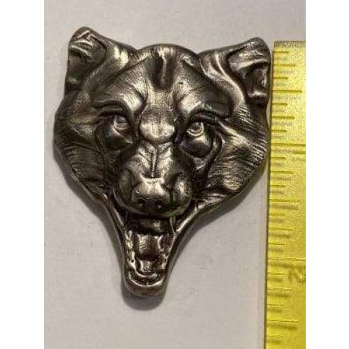 5 Troy Oz. MK BarZ Wolf Attack Hand Poured.999 Fine Silver