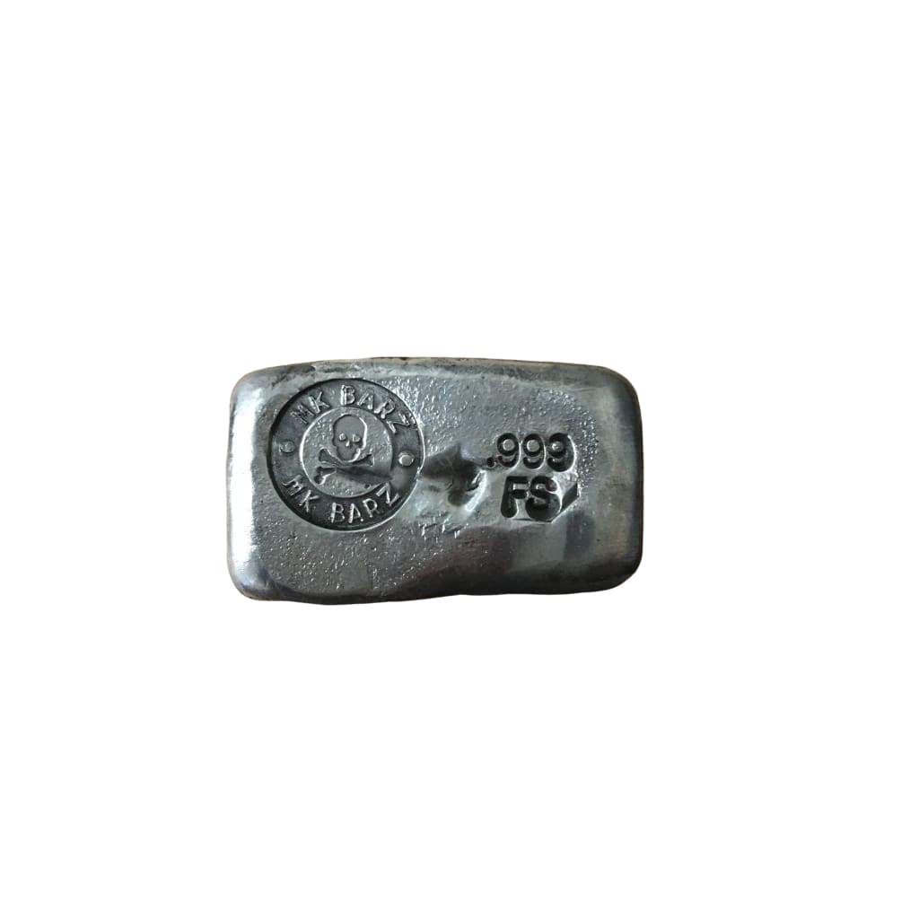 50 GRAM MK BARZ LIMITED EDITION Stamped BAR.999 FINE SILVER-Fractional Series