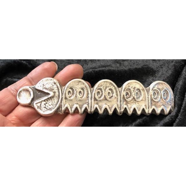 6 Troy Oz. MK BarZ "Chasing Pac-Man" LTD to 500 .999 Fine Silver - MK BARZ AND BULLION