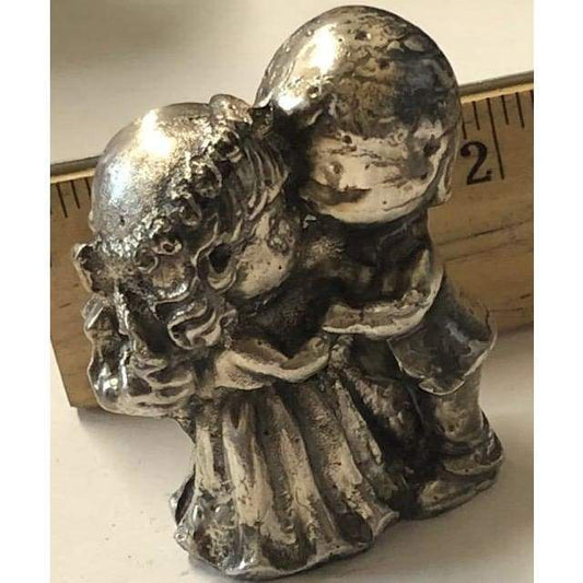 7.6 Troy Oz MK BarZ Happy Bride & Groom LTD.999 FS 3D Sand Cast Statue