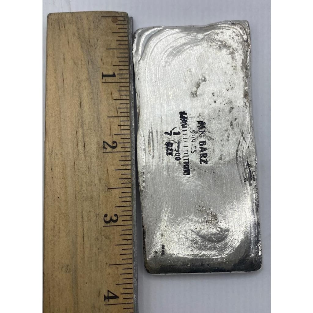 7 Troy Oz. MK BarZ Willie Wonka Chocolate BarZ LIMITED EDITION.999 Fine Silver