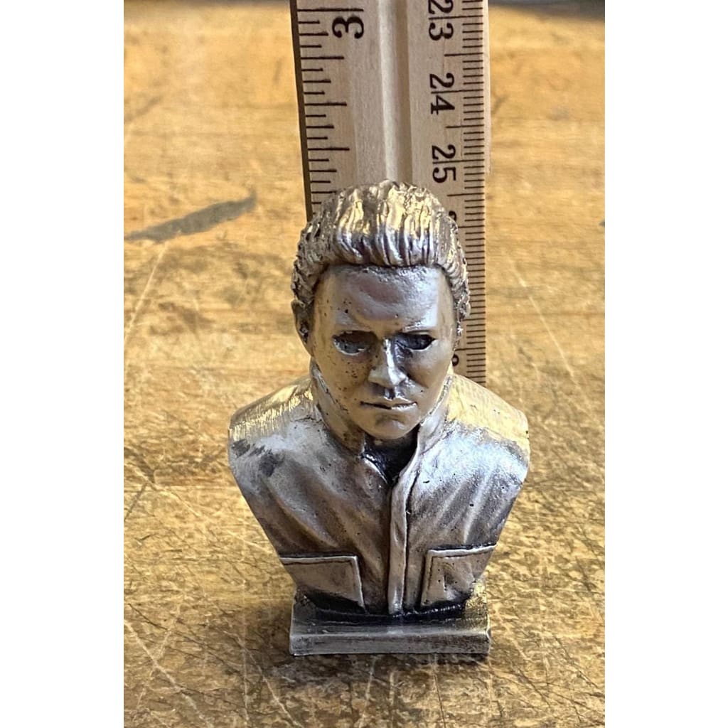 @8.7 Troy Oz MK BarZ Michael Meyers - Bust 3D Sand Cast Statue.999 FS