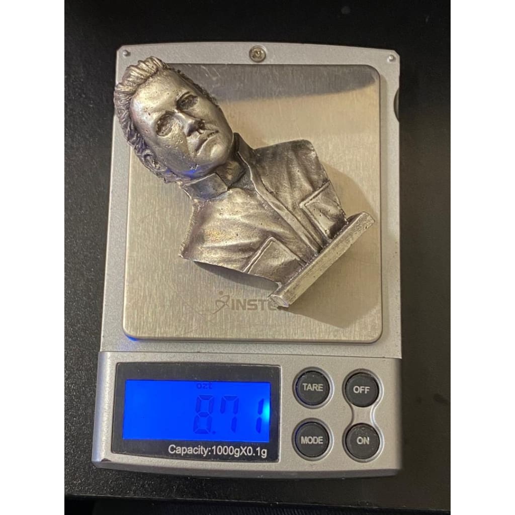 @8.7 Troy Oz MK BarZ Michael Meyers - Bust 3D Sand Cast Statue.999 FS