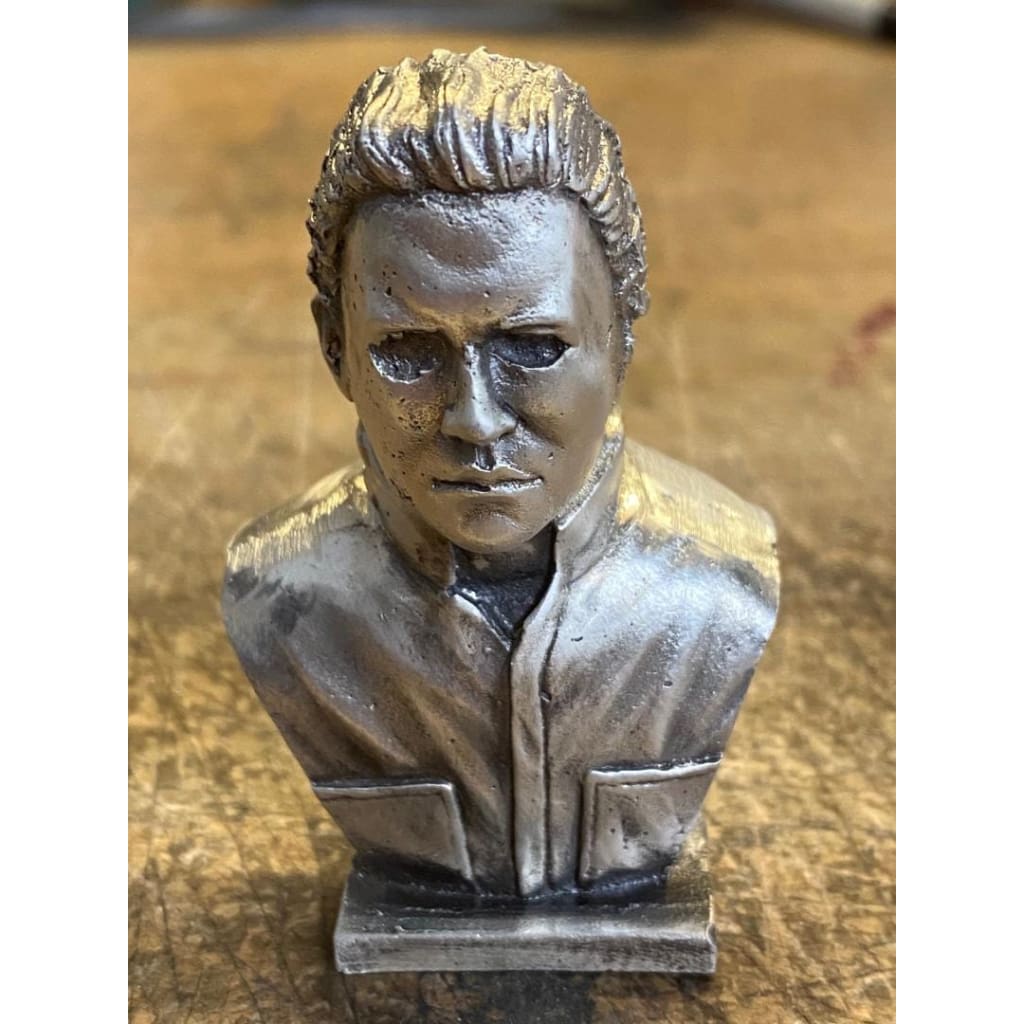 @8.7 Troy Oz MK BarZ Michael Meyers - Bust 3D Sand Cast Statue.999 FS