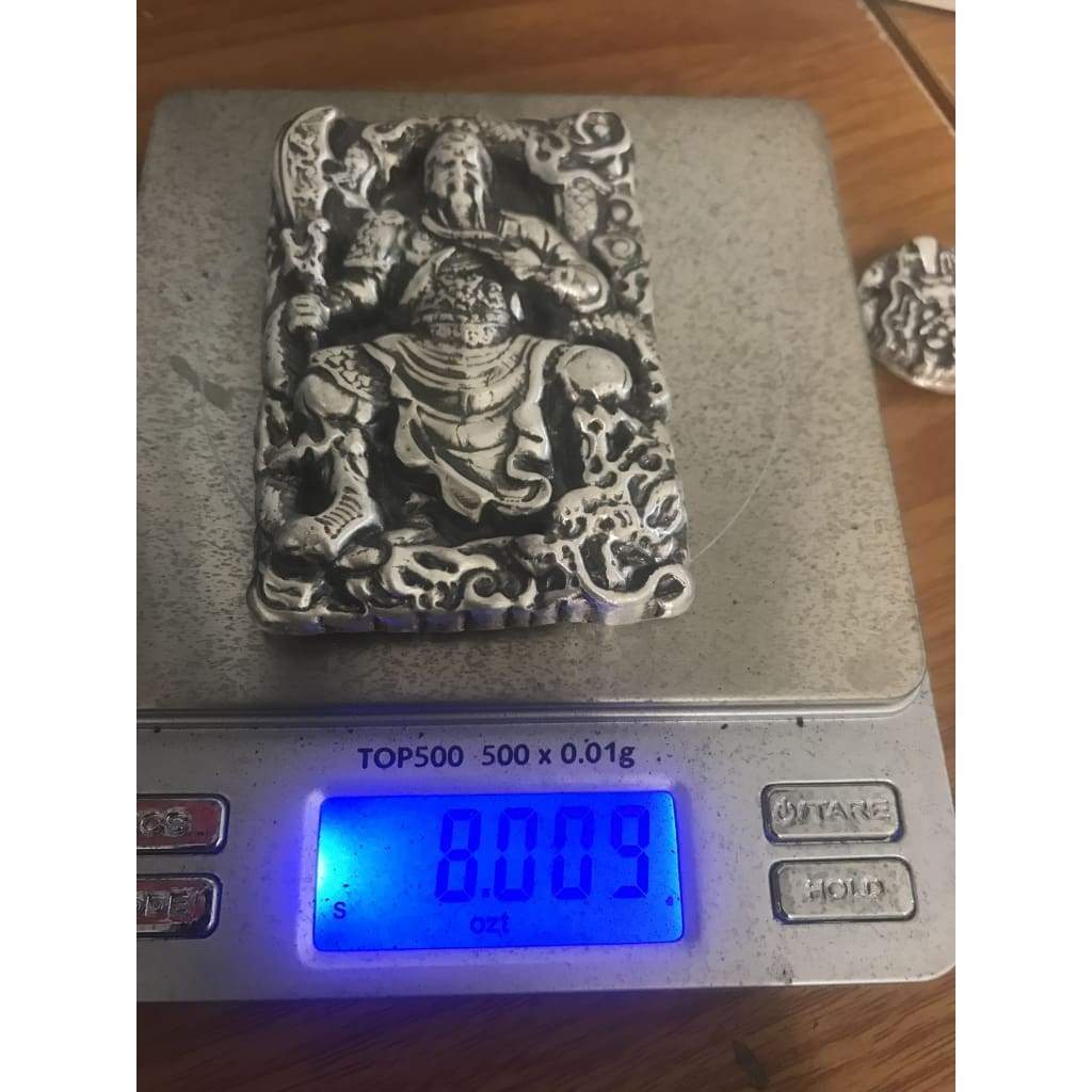 8 Oz MK BarZ Stamped Emperor Warrior 3D Image Bar.999 FS