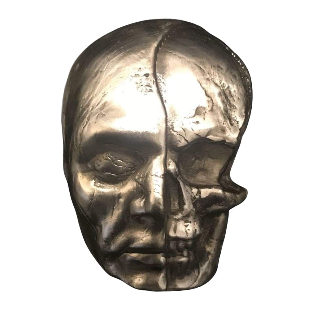 8 Ozt MK BarZ Half Dead-1/2 Man & Skull LTD.999 FS Hand Poured