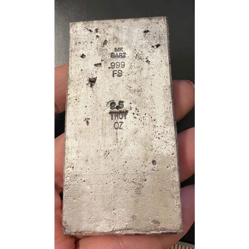 @9.1 Oz MK BarZ Garden of Death Sand Cast Art High Relief.999 Fine Silver