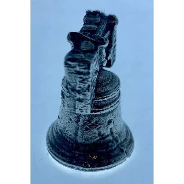 Approx. 2.10 Troy Oz MK BarZ 3D LIBERTY BELL 2 Part Mold.999 FS