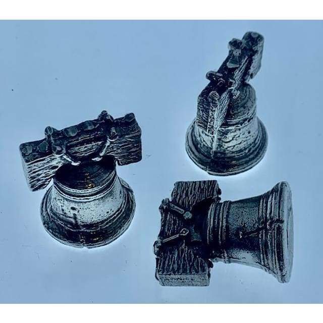 Approx. 2.10 Troy Oz MK BarZ 3D LIBERTY BELL 2 Part Mold.999 FS