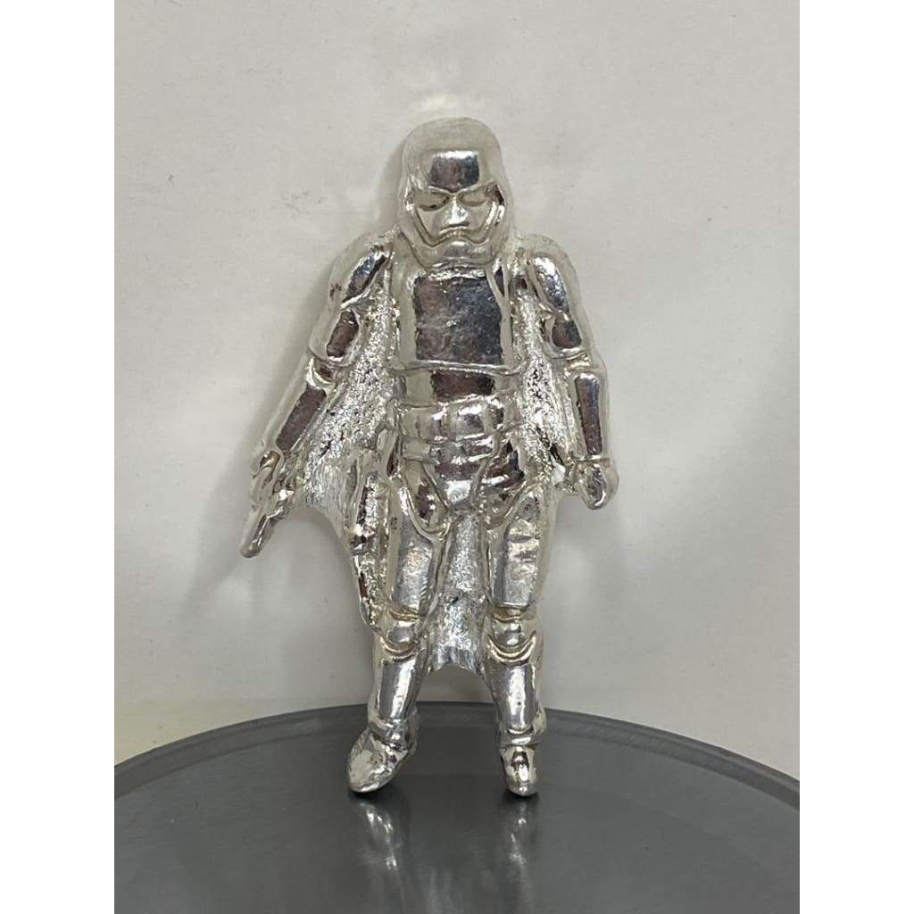 Approx 2.9 Ozt MK BarZ Storm Trooper Sand Cast Bar.999 Fine Silver