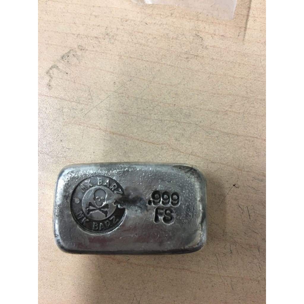 MK BarZ Fractional Series-100 GRAM MK BARZ LOGO Stamped LTD BAR.999 FINE SILVER