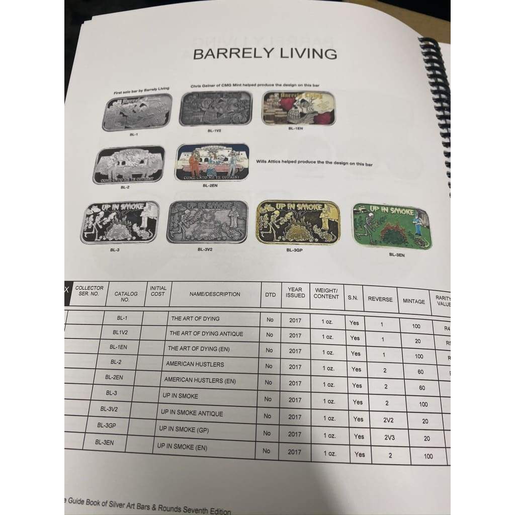 SAC 7th Edition Guide Book of Silver Art Bars & Art Rounds