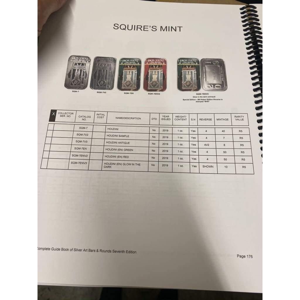 SAC 7th Edition Guide Book of Silver Art Bars & Art Rounds