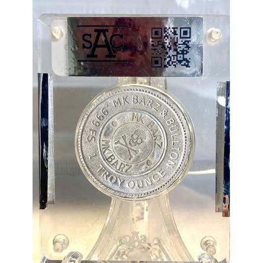 SAC art round holder single art round display for 39 mm coins and rounds - acrylic holder