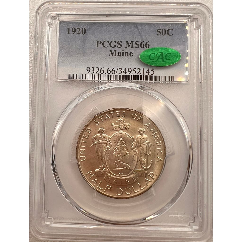 1920 PCGS MS66 MAINE 50 cent